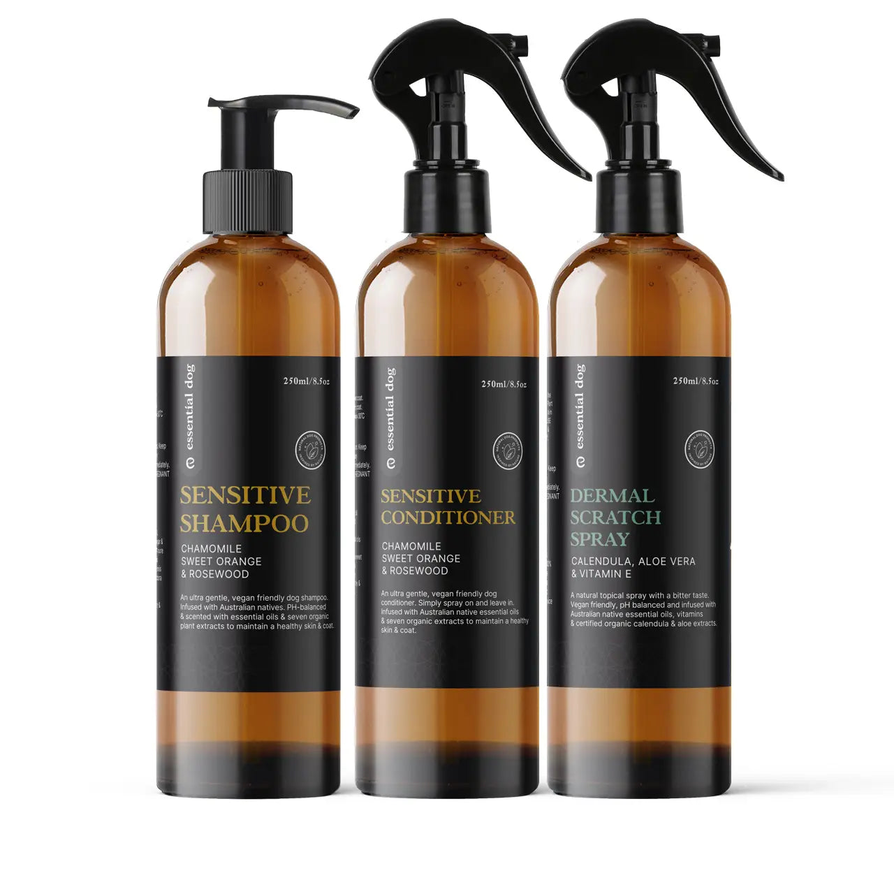 Gavepakke hund med shampoo, balsam og spray.