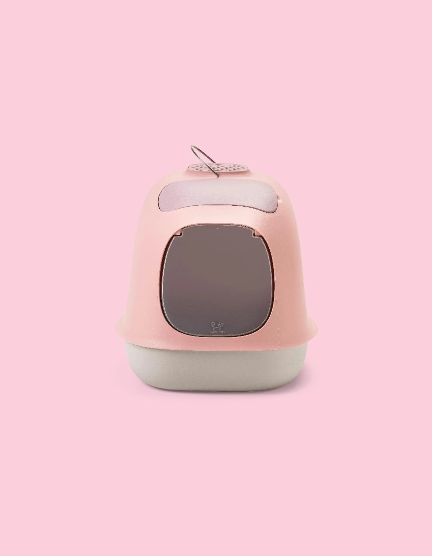 Kattetoalett med tak og kullfilter - rosa - Dyrekompaniet