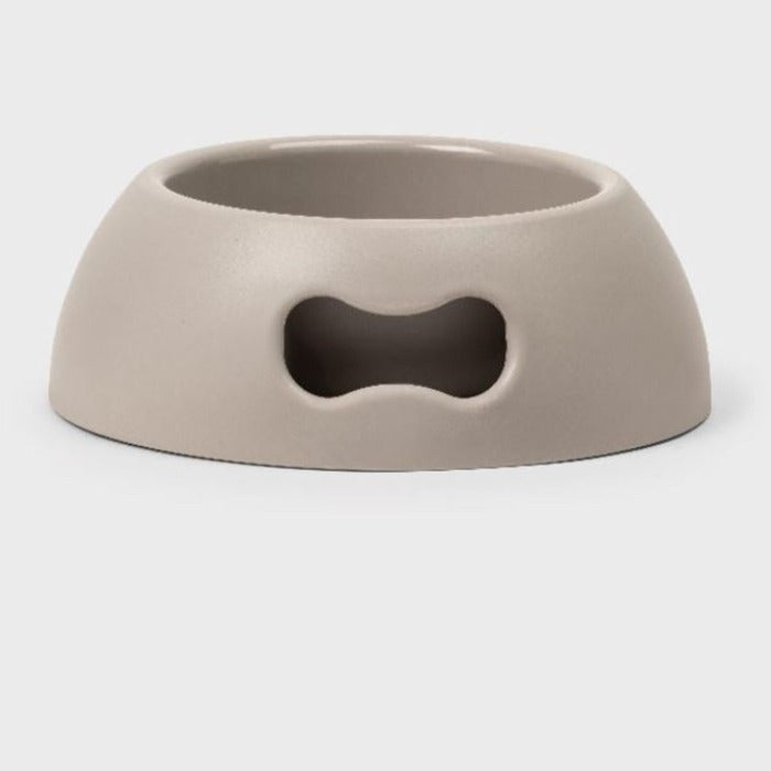 Medium matskål til hund og katt - beige - Dyrekompaniet