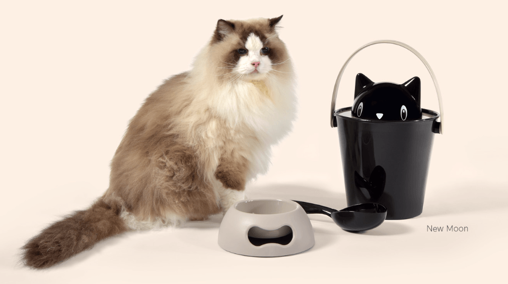 Oppbevaring tørrfor katt beige/rosa - Dyrekompaniet