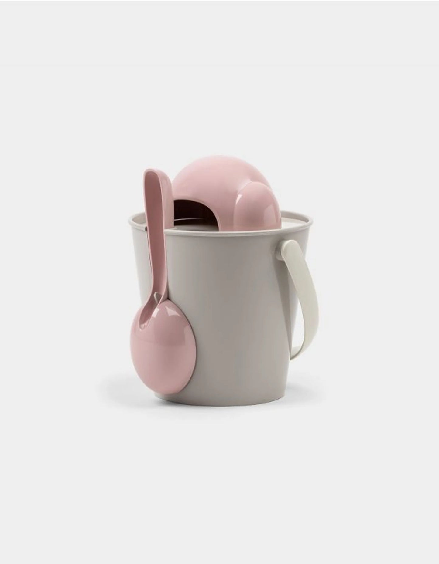Oppbevaringsbøtte for tørrfor Hund beige/rosa - Dyrekompaniet