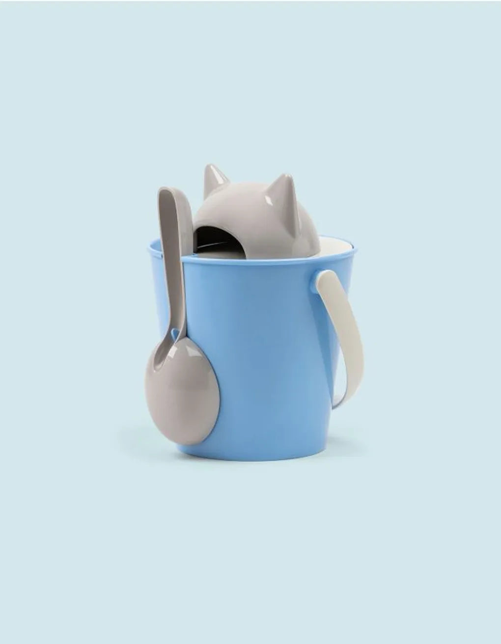 Oppbevaring tørrfor katt blå/beige - Dyrekompaniet