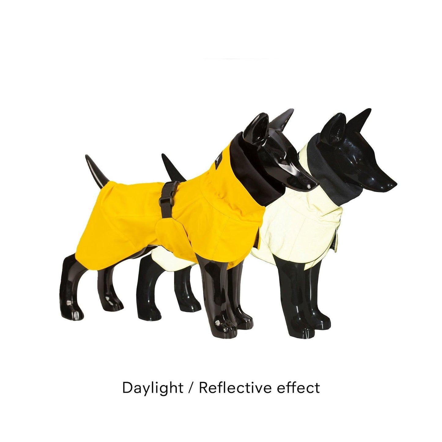 Reflekterende regndekken til hund - gul - Dyrekompaniet