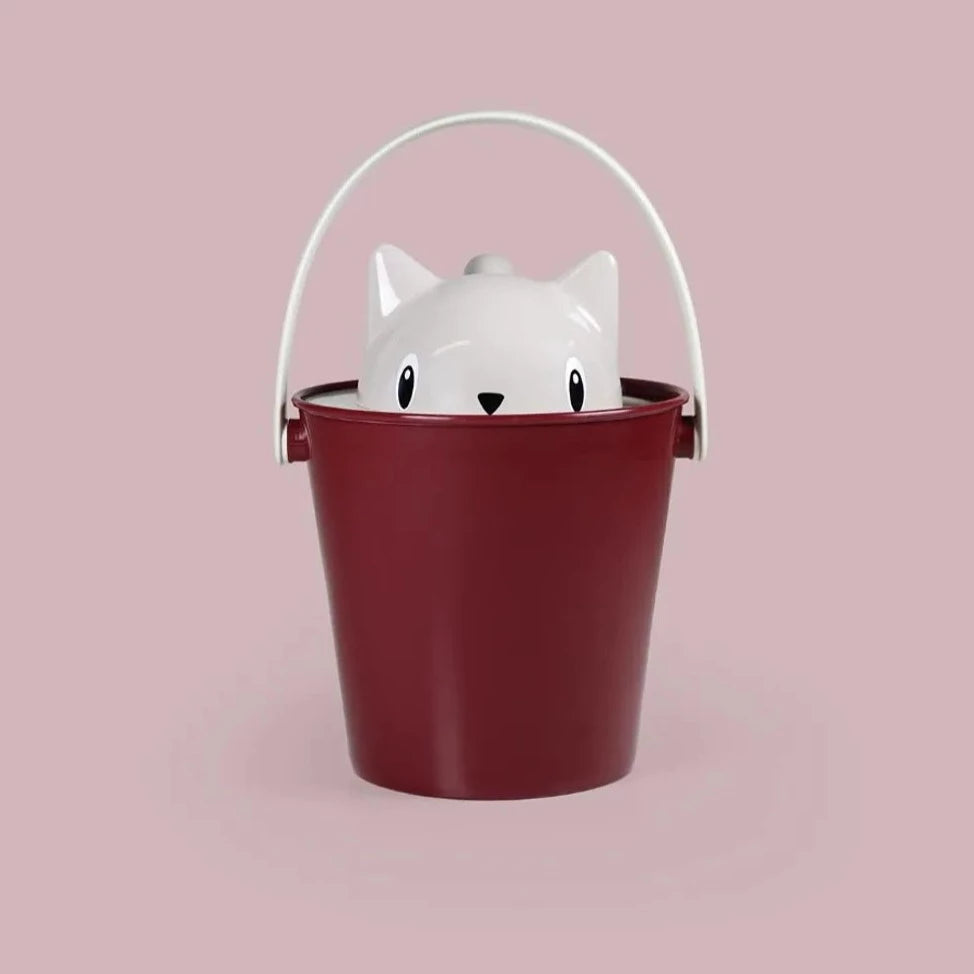 Oppbevaring tørrfor katt burgunder/grå - Dyrekompaniet